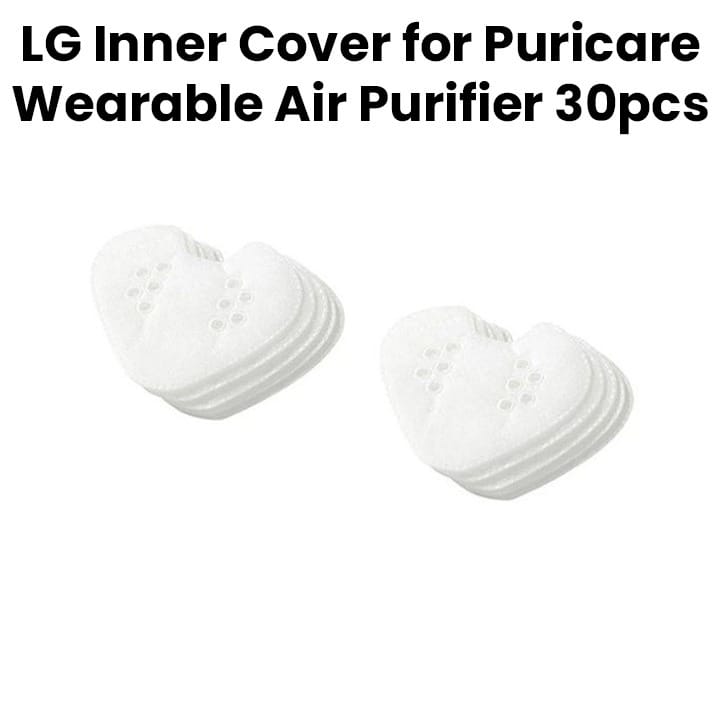 LG Puricare Inner Cover Wearable Air Purifier 30 Pieces, Easy To Replace, Moisture Of Exhaled Air - White - PFPAZC30