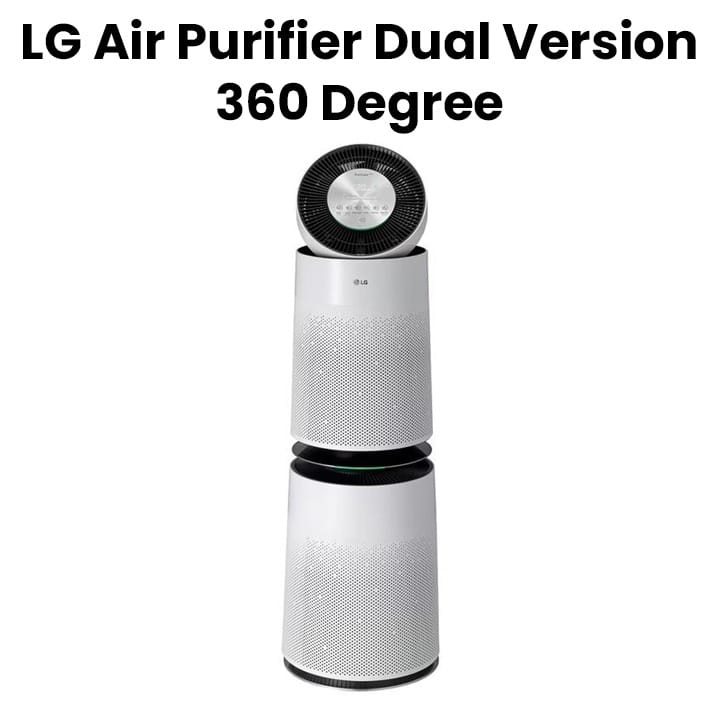 LG PuriCare 360 Air Purifier Dual Version, H13 HEPA, with Clean Booster 91m² | AS10GDWH0