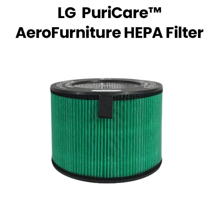 LG PuriCare Aero Furniture HEPA Filter, Eliminate 99.9% Of Bacteria, Ultrafine Dust As Small As 0.01 Microns - Black/Green - PFSPNC01.AGCC