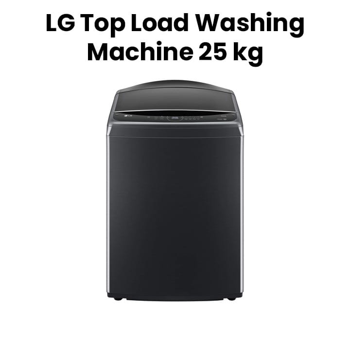 LG Top Loading Washer AI DD, TurboWash, Allergy Care 25Kg - Black - T25H9EFHST