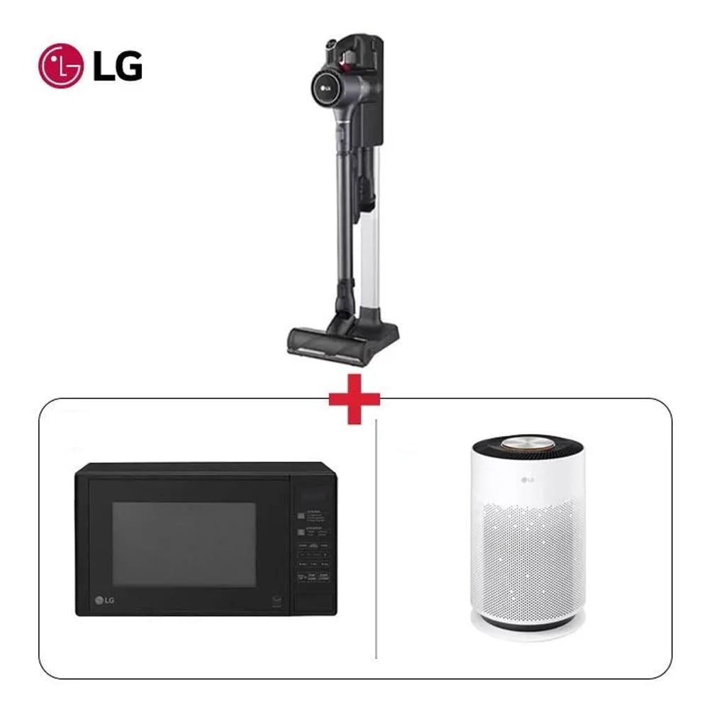 LG Air Purifier  + LG CordZero A9K Stick Vacuum Cleaner + LG 20L Solo Microwave Oven - LG Home Essentials Bundle (101001000000177 + 101002000000714 + 101002000000047)