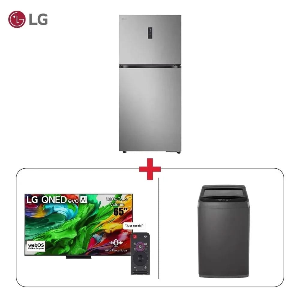 New Home Bundle LG Refrigerator + Washing Machine + 65inch Smart Tv (101002000000759,101002000000729,101003000000589)