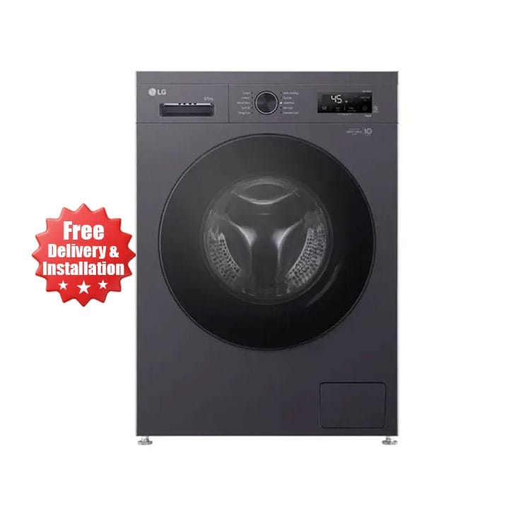 LG 9kg/5kg Front Load Washer Dryer Combo – 1400 RPM Spin Speed, Inverter Direct Drive Motor, 6 Motion DD Technology | Middle Black – F4Y2VRPYJ.AMBPMEA