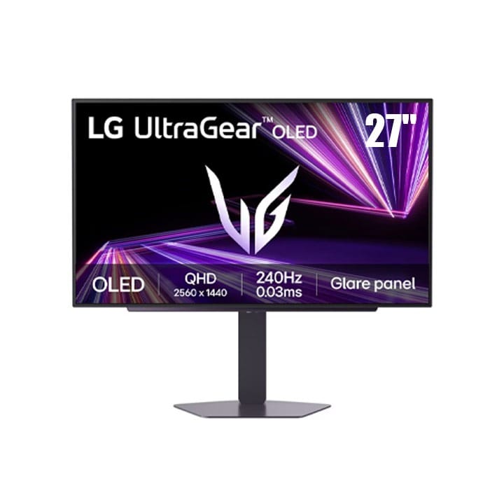 LG UltraGear 27" OLED QHD Gaming Monitor – 2560×1440, 240Hz Refresh Rate, 0.03ms Response Time, HDR400, G-SYNC & FreeSync Premium Pro | Black - 27GX704A-B