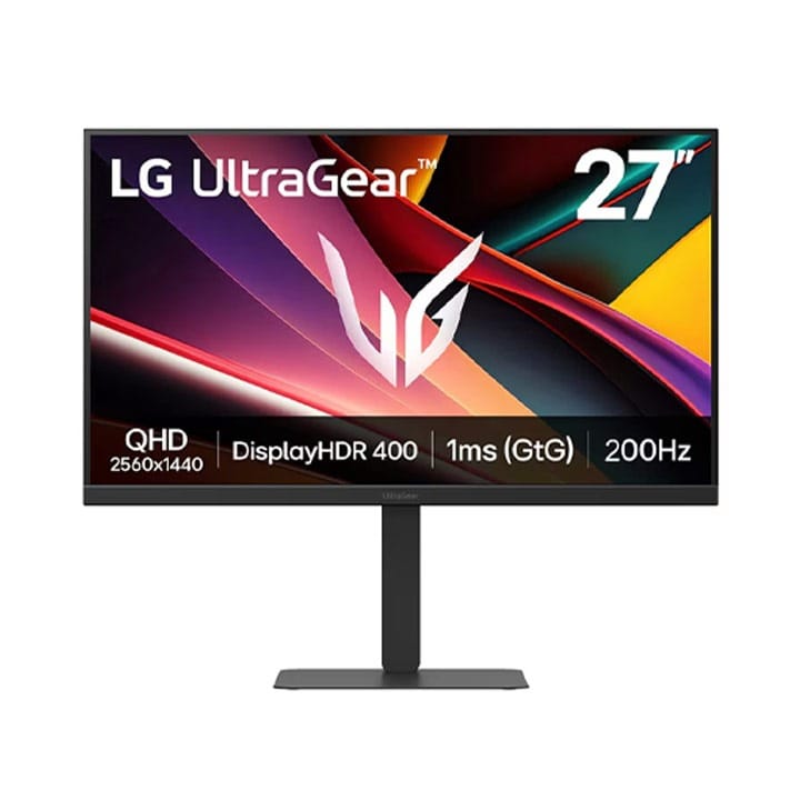 LG UltraGear 27" QHD IPS Gaming Monitor – 2560×1440, 200Hz Refresh Rate, 1ms Response Time, HDR400, AMD FreeSync Premium | Black - 27G610A-B