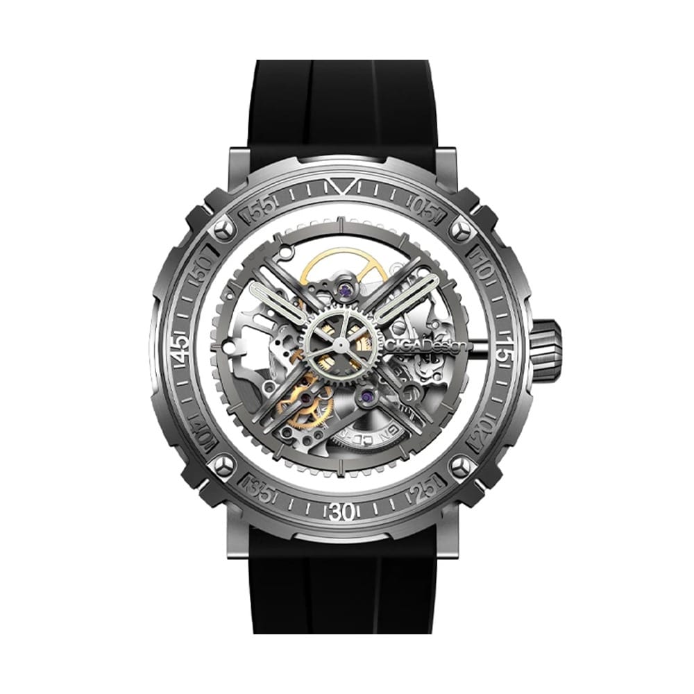 CIGA Design M-Series Set Automatic Watch, Black DLC Stainless Steel Case, Swiss Made Automatic Movement, Sapphire Crystal