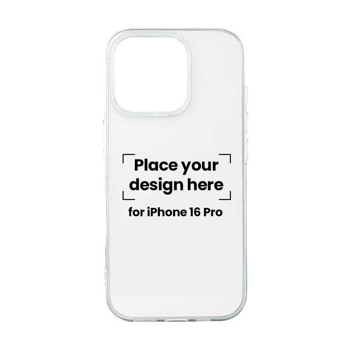 Iphone 16 Pro Transparent Case with Your Design – Personalized Printing