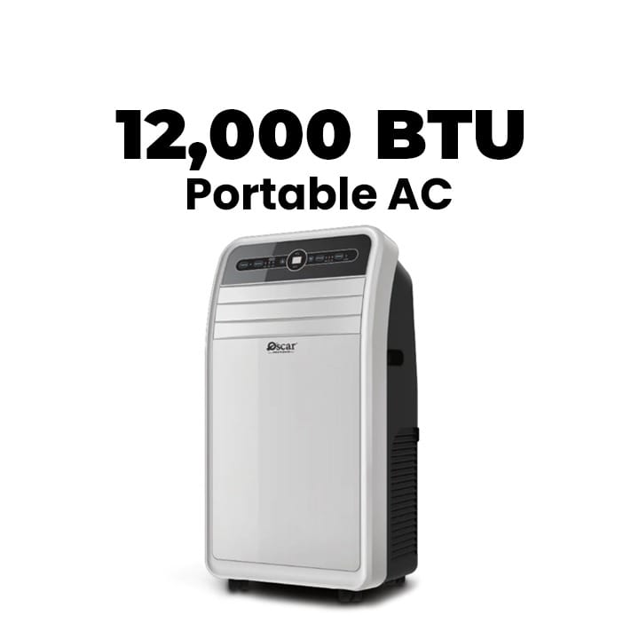 Oscar Portable Air Conditioner 12000 BTU, Modern Design, Reliable Performance - White - OPAC12K