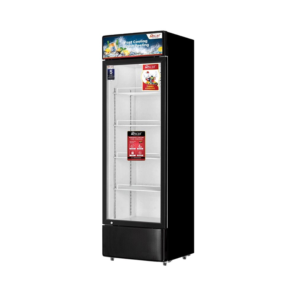 Oscar No-Frost Single Door Showcase Chiller 260L, Stylish Design, Reliable Performance - Black - OCL260