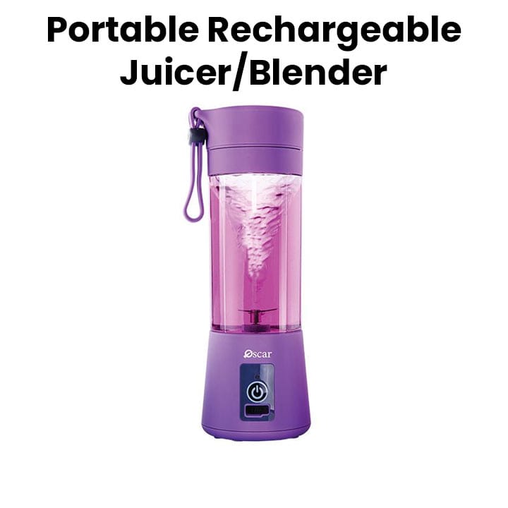 Oscar Portable Rechargeable Juicer/Blender, Rechargeable Power And Compact Design - Purple - OPB 200