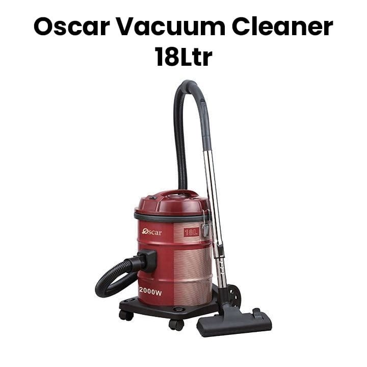 Oscar Dry Vacuum Cleaner, Compact Design And Reliable Performance - Red - OVC - 1820