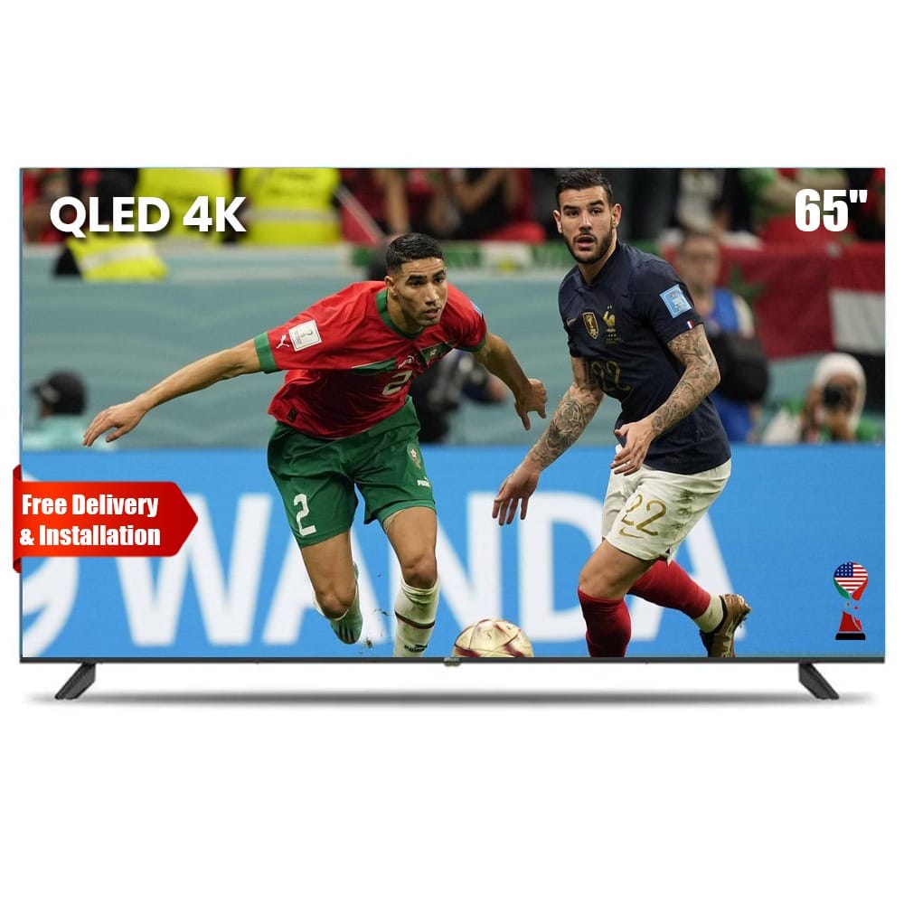 Oscar 65-Inch Frameless QLED 4K UHD Google Smart TV, Voice Remote, Dolby Audio, Built-in Chromecast, Google Assistant & HDR Display | Black - OS65QLEDG