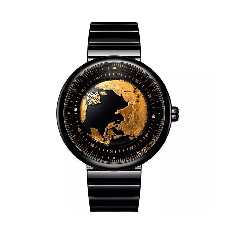 CIGA Design U-Series Gilding Version Automatic Watch, Gold PVD Stainless Steel Case, Swiss Made Automatic Movement, Sapphire Crystal 