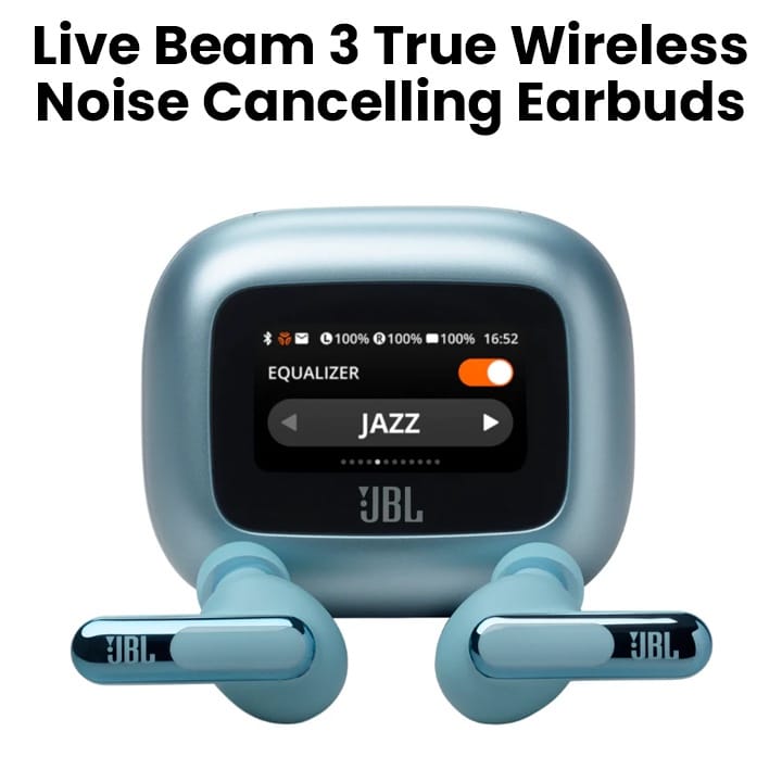 JBL Livebeam 3 True Wireless Noise Cancelling Closed-Stick Earbuds