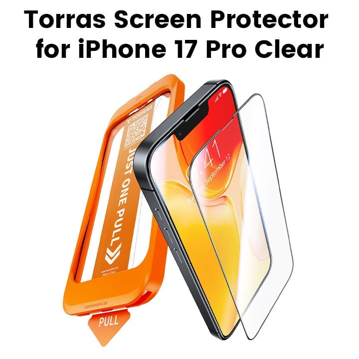 Torras Install Master Series Screen Protector for iPhone 17 Pro  -Clear | X00FX2622