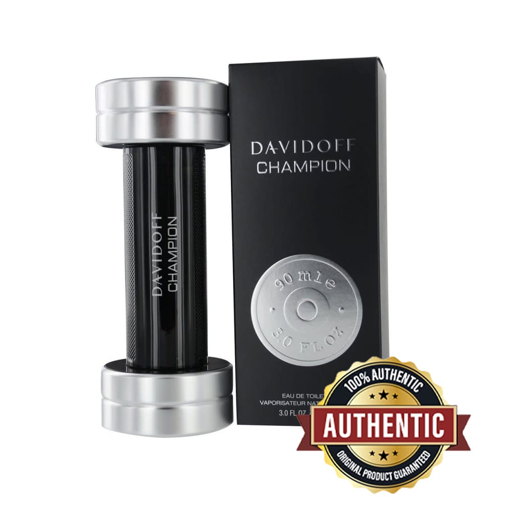 Davidoff Champion Eau de Toilette for Men, Fresh Woody Citrus Fragrance with Bergamot, Galbanum, Cedarwood & Oak Moss - 90ml