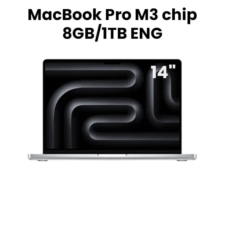 Apple MacBook Pro 14'' M3 chip with 8-core CPU and 10-core GPU / 8GB / 1TB SSD Silver