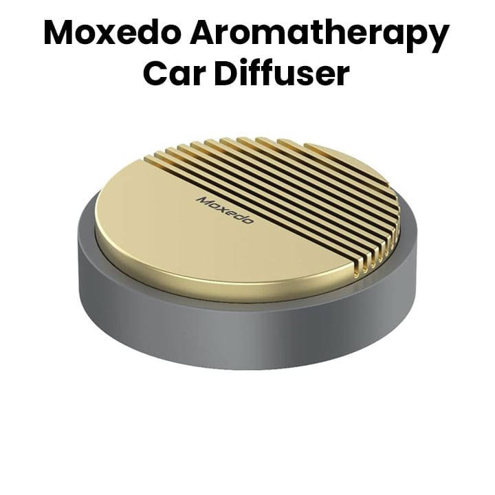 Moxedo Aromatherapy Car Diffuser - Gold/Grey | MX-ACD011