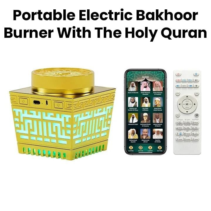 Portable Electric Bakhoor Burner with The Holy Quran