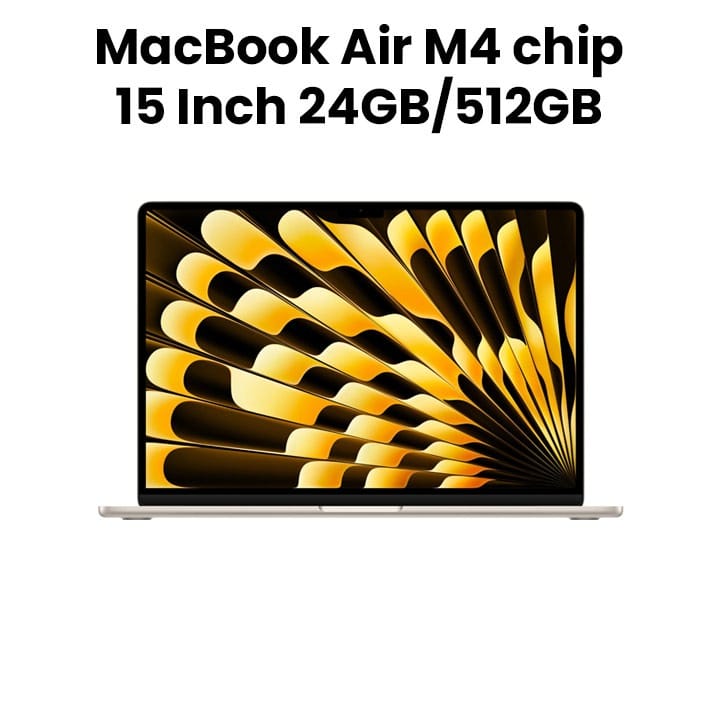Apple MacBook Air 24GB RAM 512GB SSD 15 Inch, Liquid Retina Display