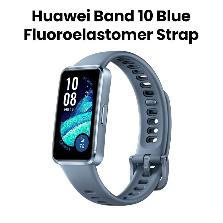 HUAWEI EasyFit 3 Cinturino In Fluoroelastomero Blu – Sostitutivo Originale Per Smartwatch, Morbido E Resistente - 2