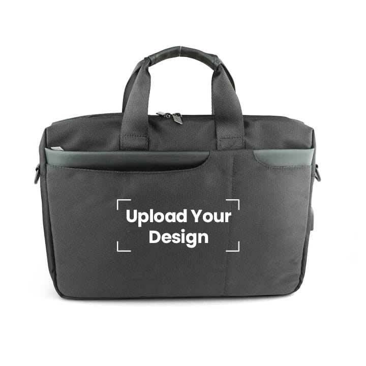 Personalized Change Collection RPET Messenger Bag – Eco-Friendly Recycled Polyester Laptop Shoulder Bag for Work & Travel – Black | MBSN 972
