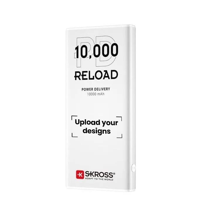 Personalized SKROSS PD10 Reload 10000mAh Fast Charge Powerbank – PD & QC Fast Charging, Dual USB Output, Slim Portable Design | PD10