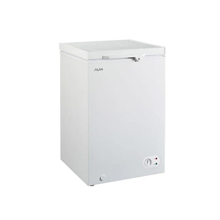 ALM Chest Freezer 140L, Energy-Efficient Cooling, Adjustable Temperature Control, Top-Opening Lid - White - ALM-CF140WT