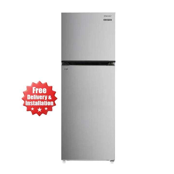 Sharp Double Door Refrigerator 450L, Electronic Temperature Control, A+ Energy Class, Inverter Compressor - Inox - SJ-HM450-HS3