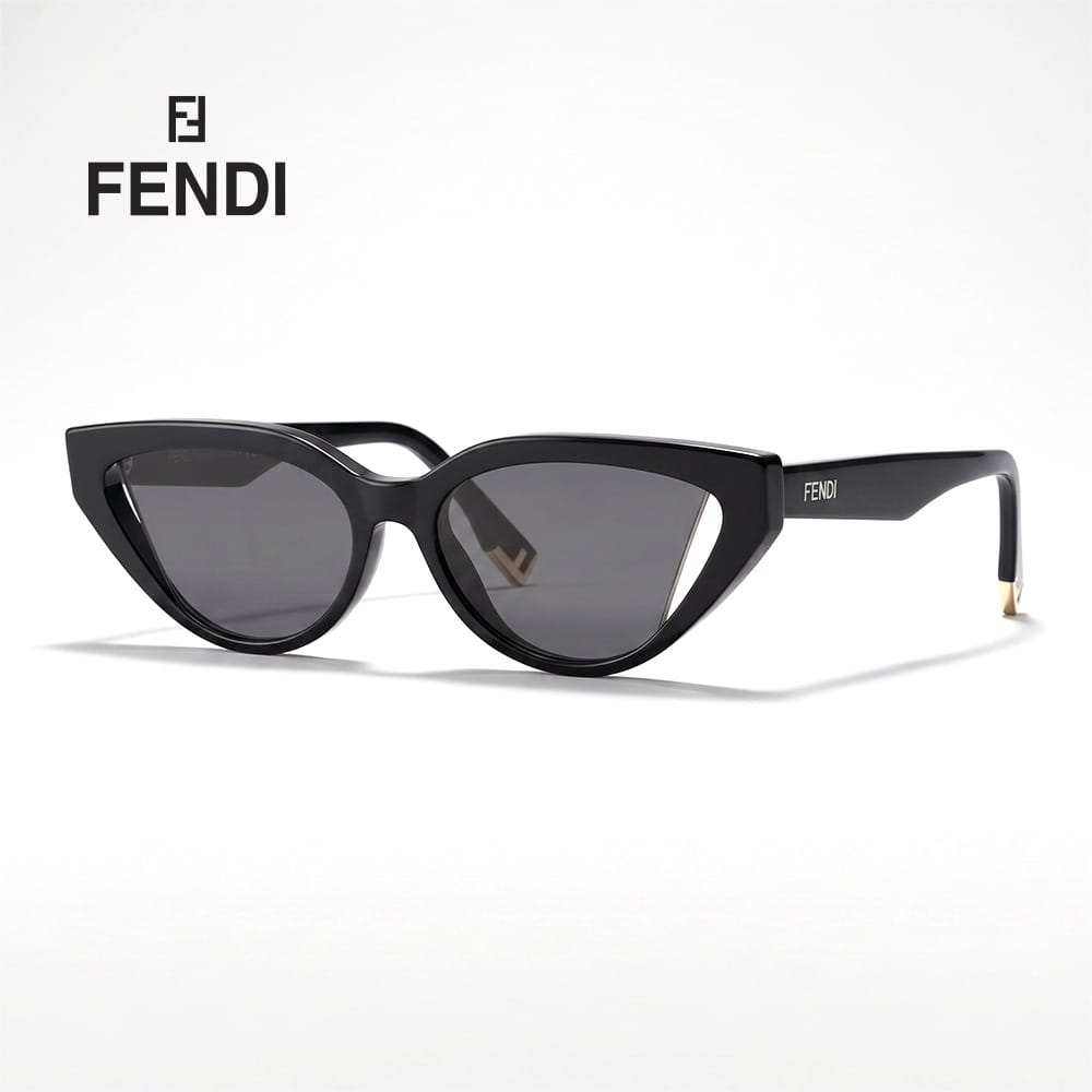 Fendi Unisex FE40009I Square Sunglasses - Bold Acetate Frame, Dark UV Protection Lenses, Luxury Italian Designer Eyewear | Black/Grey - 192337086946