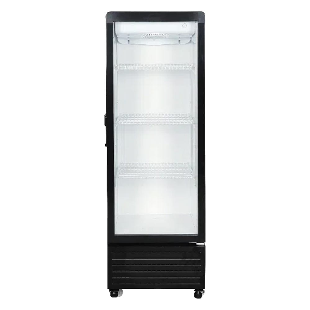 TCL Single Door Showcase Refrigerator 280L, 3 Racks, LED Display, Mechanical Controls, Low Noise Design, Fruit And Vegetable Crisper - Black - F280SCB