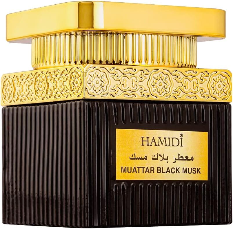 Hamidi Black Musk Muattar 100% Pure Oriental Bakhoor, Long-Lasting Smoke-Free Fragrance, Premium Incense for Home & Prayer - 50g
