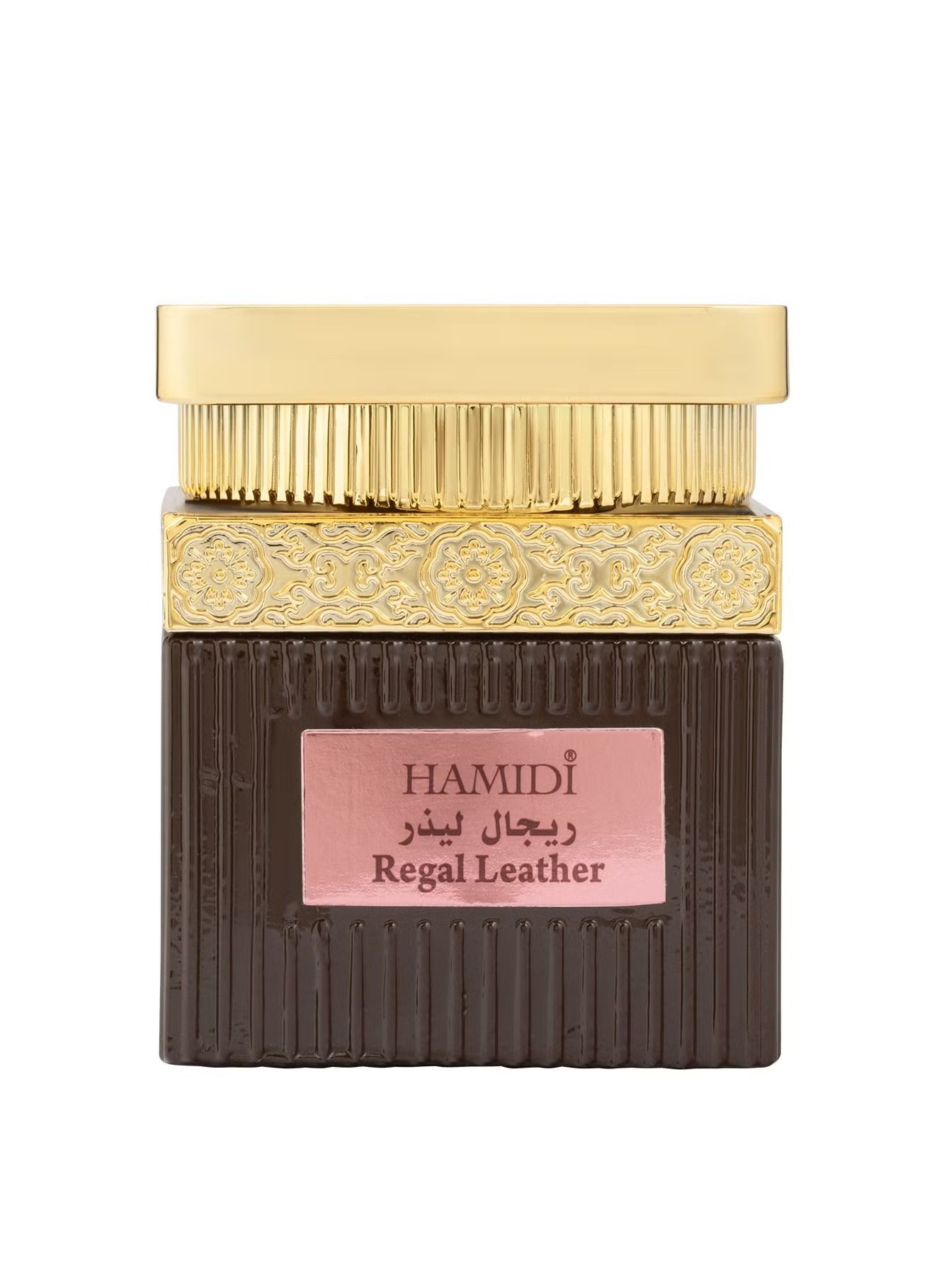 Hamidi Natural Muattar Regal Leather Bakhoor, Premium Oriental Incense, Long-Lasting Fragrance for Home, Prayer & Gifting - 50g
