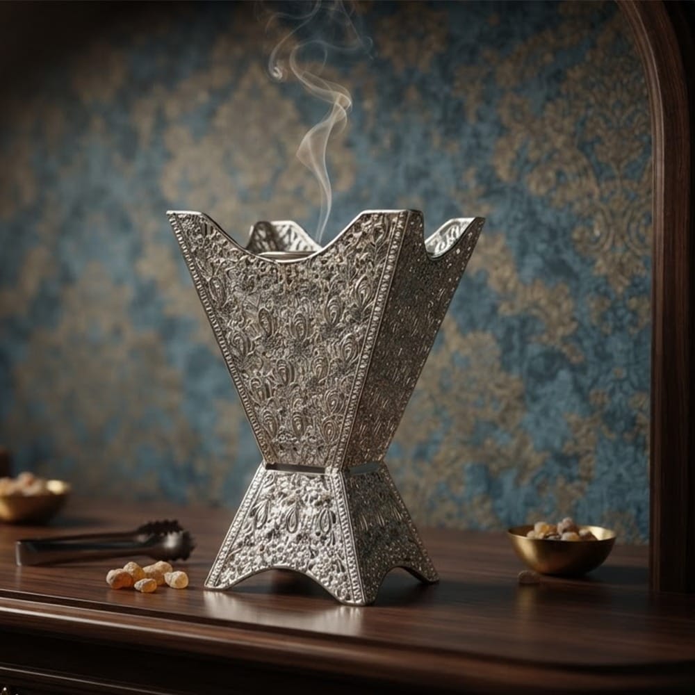 Bakhoor Burner Stand Big 829, Premium Incense Burner for Oud & Bakhoor, Heat-Resistant Traditional Home Fragrance Holder - 118912