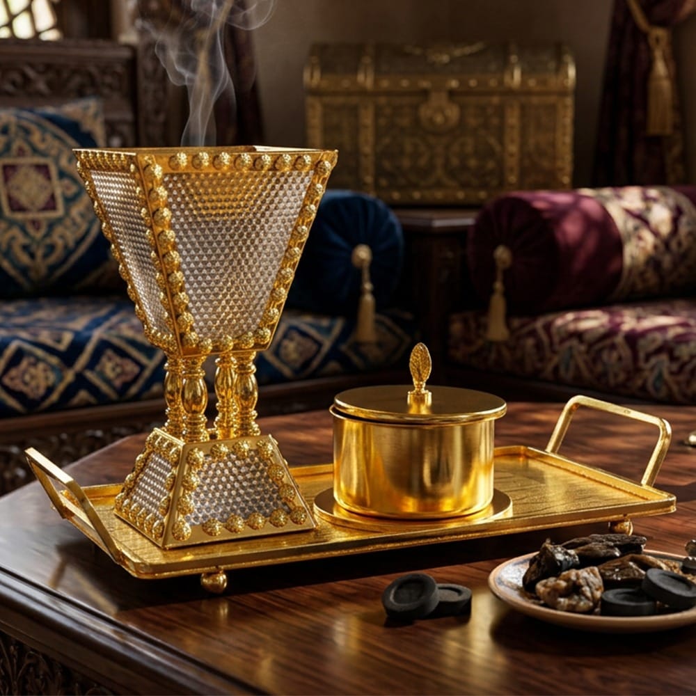 Bakhoor Burner Stand Big 836, Premium Incense Burner for Oud & Bakhoor, Heat-Resistant Traditional Home Fragrance Holder