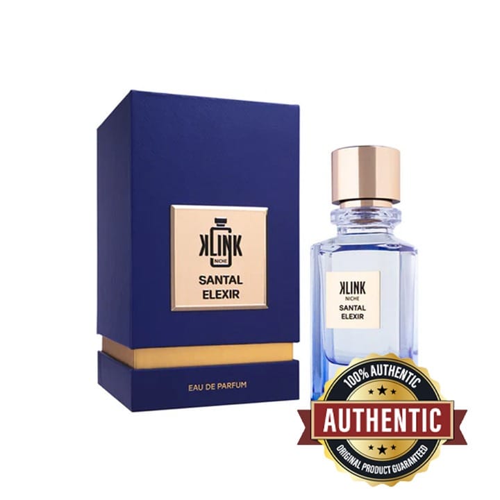 Klink Niche Santal Elixir Unisex Perfume 100ML Eau De Parfum Sandalwood Woody Creamy Musky Warm Long Lasting | Clear - 5425039223926