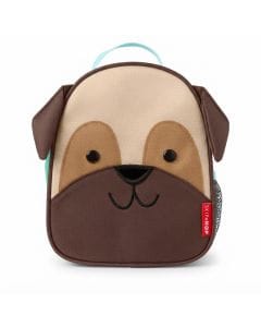 Skip Hop Zoolet Pug Design Backpack 1 To 4 Years, Convenient Mesh Bottle Pocket, Adjustable Strap for Secure Fit - Multicolour