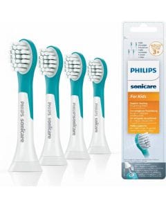 Philips Sonicare Kids Replacement Brush Heads HX6034/33 - Gentle Toothbrush Heads for Children