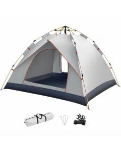 Beauenty Pop-Up Camping Tent for 4–5 People, Waterproof Automatic Dome Beach Shelter with 2 Doors and 2 Windows