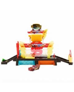 Mattel Disney Pixar Cars Color Changers Race Ready Car Wash Playset, Lightning McQueen Vehicle, Color-Changing Car Wash, Multicolor