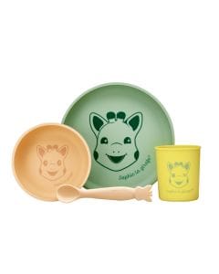 Sophie La Girafe Meal Set 4 Pack, Encourages Independent Eating, Made From Food-Grade Silicone, Microwave And Dishwasher Safe Design - Multicolour
