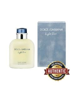 Dolce & Gabbana Light Blue Eau de Toilette for Men, Fresh Citrus Woody Fragrance with Sicilian Lemon, Rosemary, Musk & Cedarwood - 125ml