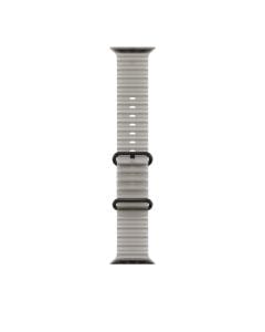 Apple Watch 49mm Ocean Band, Black Titanium Finish, Durable Fluoroelastomer Sport Watch Band - Translucent Grey | MKAQ4ZM/A