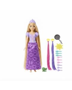 Disney Princess Rapunzel Doll, Extra-Long Color-Changing Hair, Styling Accessories & Pascal Chameleon Friend, Rapunzel With Hair Accessories