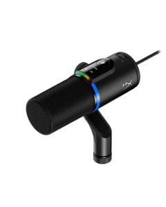 HyperX FlipCast USB/XLR Dynamic Microphone, Cardioid Pickup, 32-Bit/192kHz Recording, USB-C & XLR Connectivity, RGB Lighting, Tap-to-Mute | Black - B2CM1AA