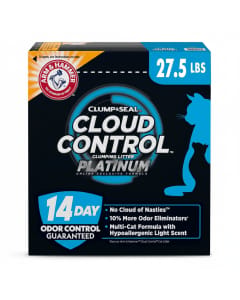 ARM & HAMMER Cloud Control Platinum Multi-Cat Litter, 14 Days Odor Control, 27.5 lbs