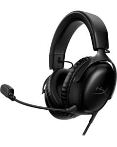HyperX Cloud III Wired Gaming Headset, 53mm Angled Drivers, DTS Headphone:X Spatial Audio, 10mm Noise-Cancelling Microphone, Memory Foam Ear Cushions | Black - 727A8AA