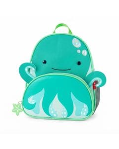Skip Hop Zoo Octopus Backpack, Comfortable Padded And Adjustable Shoulder Straps, Adjustable Mesh Bottle Pocket, Easy Access Zipped Front Pocket - Multicolour