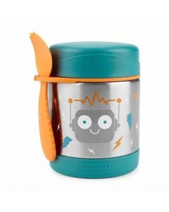 Skip Hop Spark Robot Style Food Jar 3-6 Years 325ml, Safe And Durable Build, Kid-Approved Sporty Design, Lightweight And Travel-Friendly - Multicolour