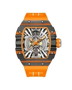 Haofa Automatic Watch, Carbon Fiber Bezel, Stainless Steel Case, 7H50 Automatic Movement, 80H Power Reserve, Sapphire Glass Back Cover, 50M Water Resistant